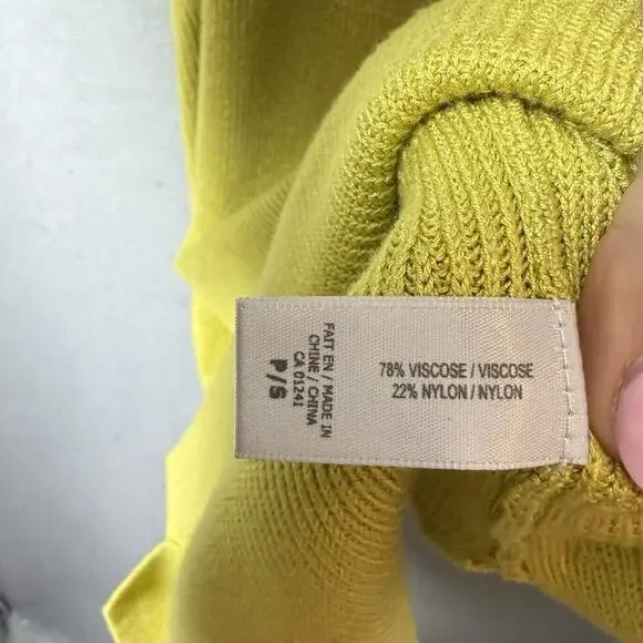 Contemporaine Green High Neck Sweater Tank Top Women’s Petite Size S - Picture 3 of 9